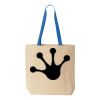Natural Tote with Contrast-Color Handles Thumbnail