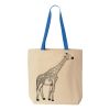 Natural Tote with Contrast-Color Handles Thumbnail