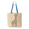 Natural Tote with Contrast-Color Handles Thumbnail