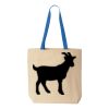 Natural Tote with Contrast-Color Handles Thumbnail