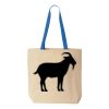 Natural Tote with Contrast-Color Handles Thumbnail
