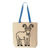 Natural Tote with Contrast-Color Handles Thumbnail