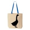 Natural Tote with Contrast-Color Handles Thumbnail