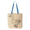 Natural Tote with Contrast-Color Handles Thumbnail