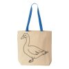 Natural Tote with Contrast-Color Handles Thumbnail