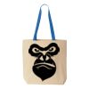 Natural Tote with Contrast-Color Handles Thumbnail