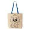 Natural Tote with Contrast-Color Handles Thumbnail