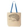 Natural Tote with Contrast-Color Handles Thumbnail