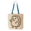 Natural Tote with Contrast-Color Handles Thumbnail