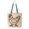 Natural Tote with Contrast-Color Handles Thumbnail