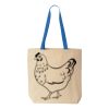 Natural Tote with Contrast-Color Handles Thumbnail