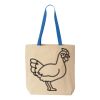 Natural Tote with Contrast-Color Handles Thumbnail