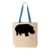 Natural Tote with Contrast-Color Handles Thumbnail