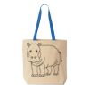 Natural Tote with Contrast-Color Handles Thumbnail