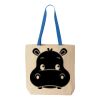Natural Tote with Contrast-Color Handles Thumbnail