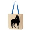 Natural Tote with Contrast-Color Handles Thumbnail