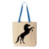 Natural Tote with Contrast-Color Handles Thumbnail