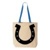 Natural Tote with Contrast-Color Handles Thumbnail