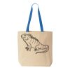 Natural Tote with Contrast-Color Handles Thumbnail