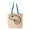 Natural Tote with Contrast-Color Handles Thumbnail