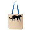 Natural Tote with Contrast-Color Handles Thumbnail