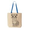 Natural Tote with Contrast-Color Handles Thumbnail