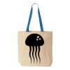 Natural Tote with Contrast-Color Handles Thumbnail