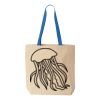 Natural Tote with Contrast-Color Handles Thumbnail