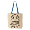 Natural Tote with Contrast-Color Handles Thumbnail