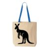 Natural Tote with Contrast-Color Handles Thumbnail