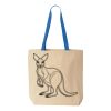 Natural Tote with Contrast-Color Handles Thumbnail