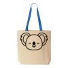 Natural Tote with Contrast-Color Handles Thumbnail