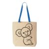 Natural Tote with Contrast-Color Handles Thumbnail