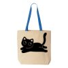 Natural Tote with Contrast-Color Handles Thumbnail