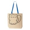 Natural Tote with Contrast-Color Handles Thumbnail