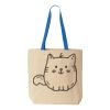 Natural Tote with Contrast-Color Handles Thumbnail