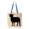 Natural Tote with Contrast-Color Handles Thumbnail