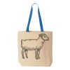 Natural Tote with Contrast-Color Handles Thumbnail