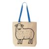 Natural Tote with Contrast-Color Handles Thumbnail