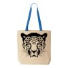Natural Tote with Contrast-Color Handles Thumbnail