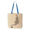 Natural Tote with Contrast-Color Handles Thumbnail