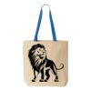 Natural Tote with Contrast-Color Handles Thumbnail