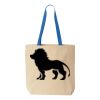 Natural Tote with Contrast-Color Handles Thumbnail