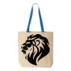 Natural Tote with Contrast-Color Handles Thumbnail