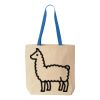 Natural Tote with Contrast-Color Handles Thumbnail