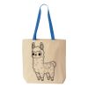 Natural Tote with Contrast-Color Handles Thumbnail