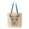 Natural Tote with Contrast-Color Handles Thumbnail