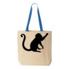 Natural Tote with Contrast-Color Handles Thumbnail