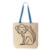Natural Tote with Contrast-Color Handles Thumbnail