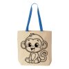 Natural Tote with Contrast-Color Handles Thumbnail
